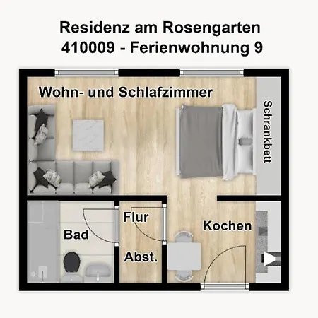 Residenz Am Rosengarten 9 Apartment *